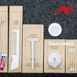 Bộ amenities phòng tắm khách sạn tone trắng