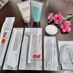 Bộ tiêu hao khách sạn mix set tone trắng thương hiệu Nanomex